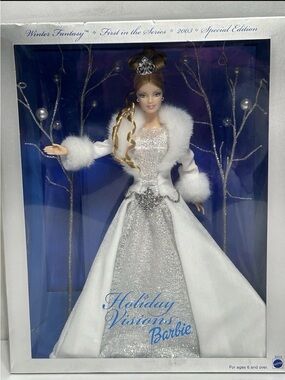 Mattel Barbie Holiday Visions Winter Fantasy Doll - White, Silver, Blue